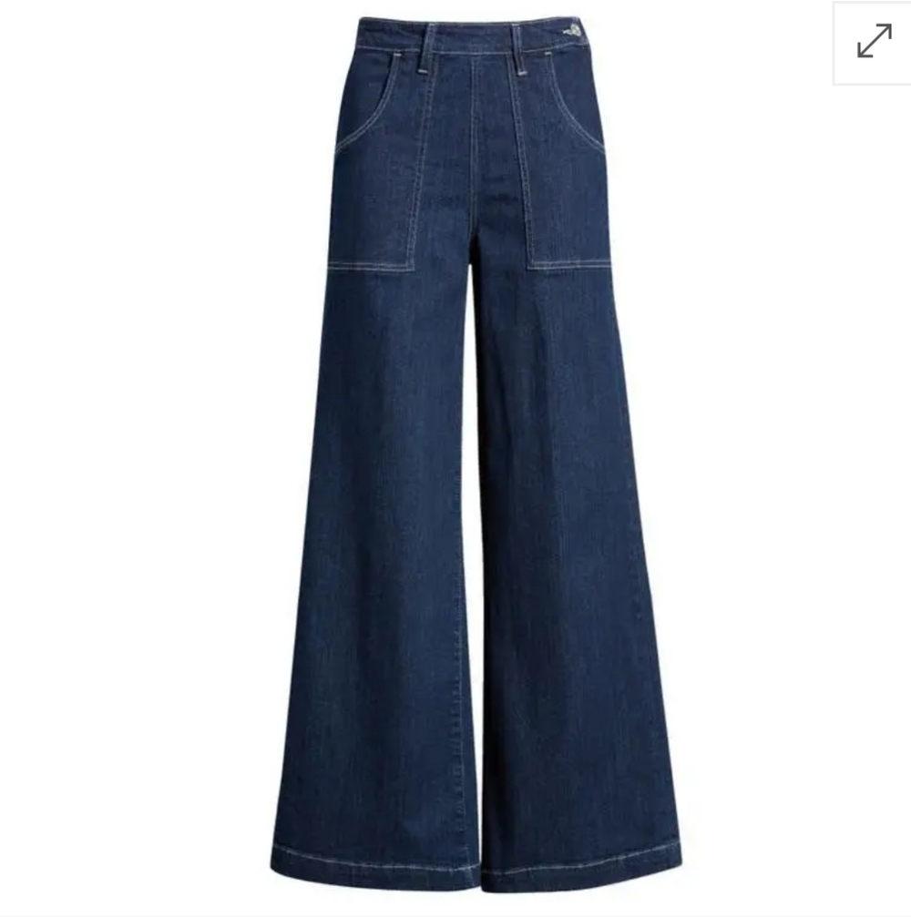 Frame Francoise Wide Leg Denim Jeans Size 29 in Virgo